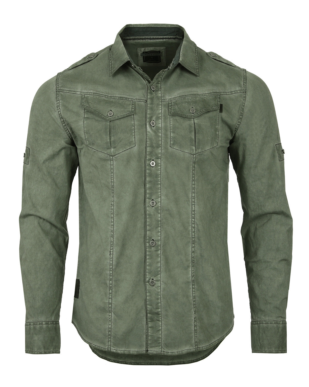 Vintage Wash Rugged Fashion Button Shirts-7