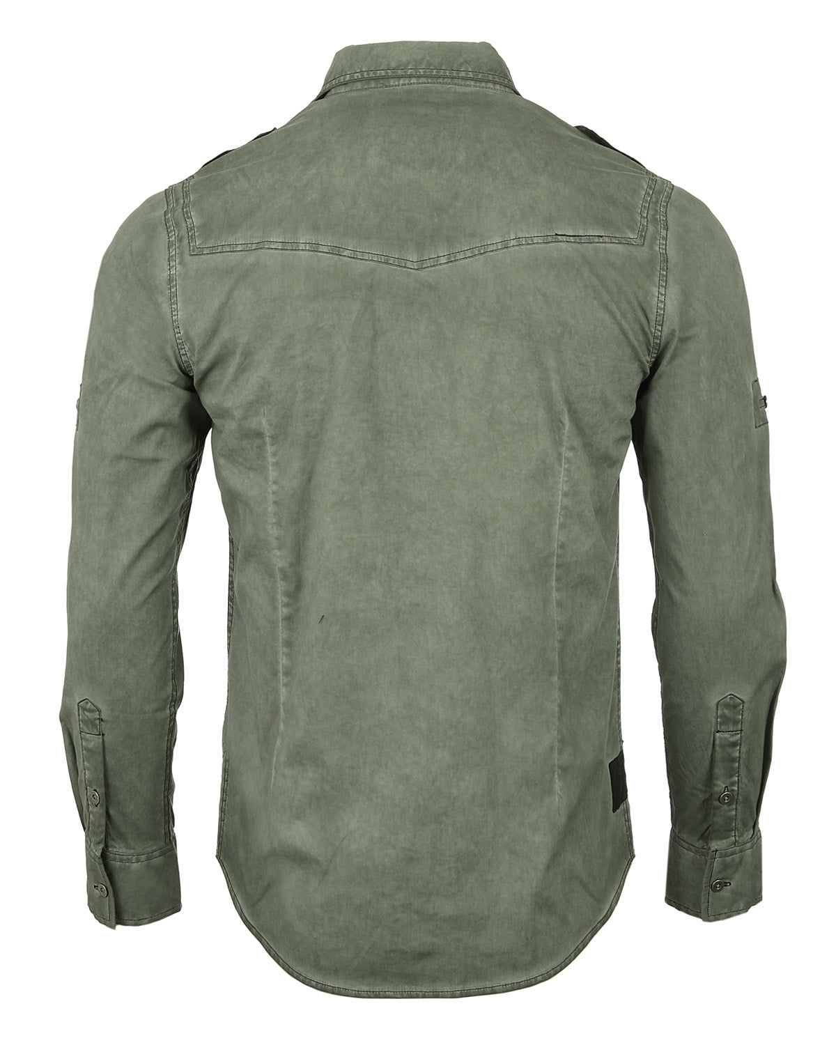 Vintage Wash Rugged Fashion Button Shirts-9