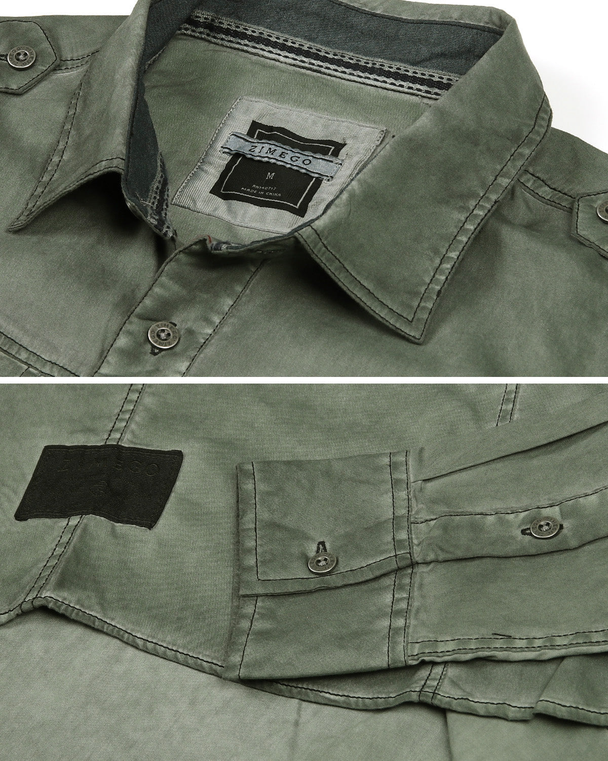 Vintage Wash Rugged Fashion Button Shirts-8