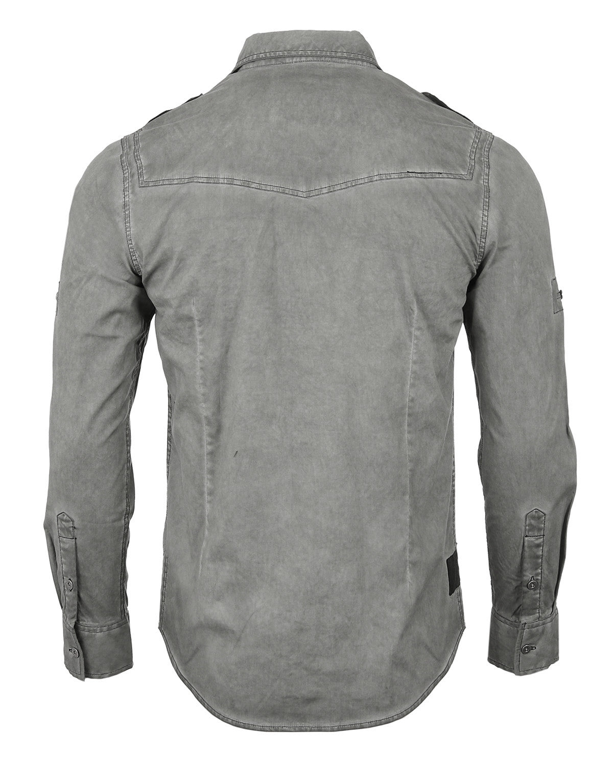 Vintage Wash Rugged Fashion Button Shirts-10